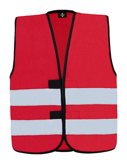 Kids´ Hi-Vis Functional Safety Vest Aarhus in Red, Größe XXS (3/4 years)