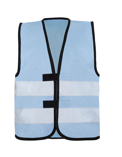 Kids´ Hi-Vis Functional Safety Vest Aarhus in Sky Blue, Größe XXS (3/4 years)