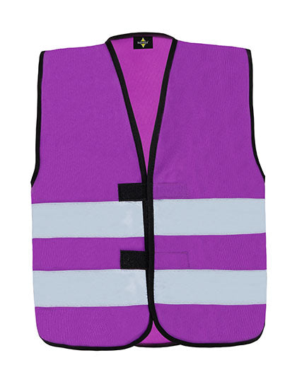 Kids´ Hi-Vis Functional Safety Vest Aarhus in Violett, Größe XXS (3/4 years)