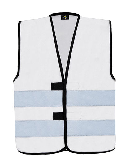 Kids´ Hi-Vis Functional Safety Vest Aarhus in White, Größe XXS (3/4 years)