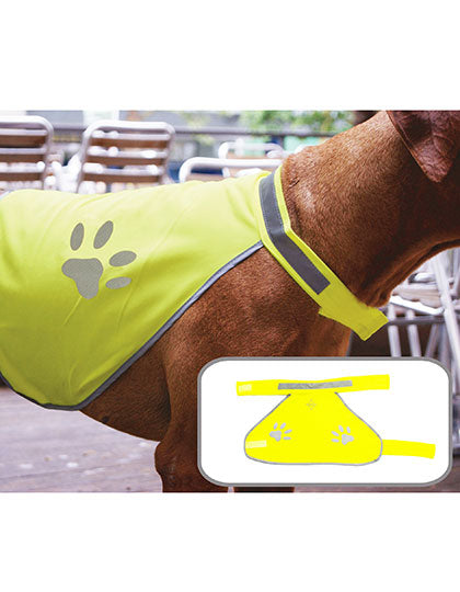 Stretchy Hi-Vis Safety Vest For Dogs Buenos Aires in Signal Yellow, Größe XL
