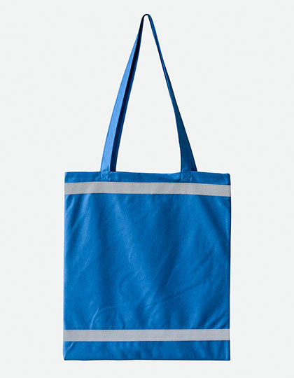 Warnsac® Reflective Shopping Bag With Long Handles in Blue, Größe approx. 38 x 42 cm