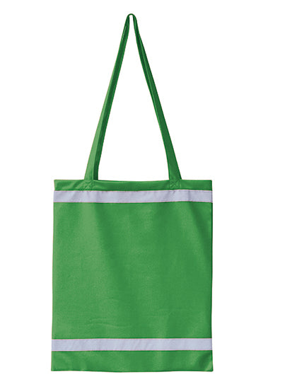 Warnsac® Reflective Shopping Bag With Long Handles in Green, Größe approx. 38 x 42 cm