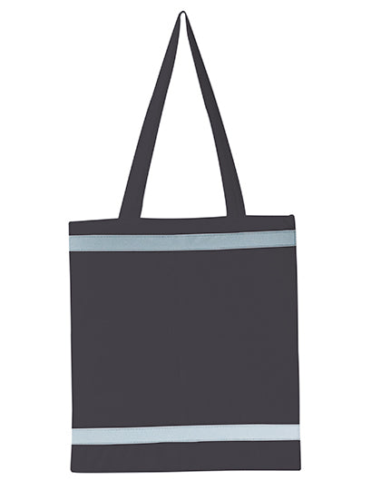 Warnsac® Reflective Shopping Bag With Long Handles in Grey, Größe approx. 38 x 42 cm