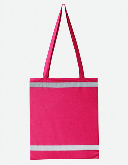 Warnsac® Reflective Shopping Bag With Long Handles in Magenta, Größe approx. 38 x 42 cm