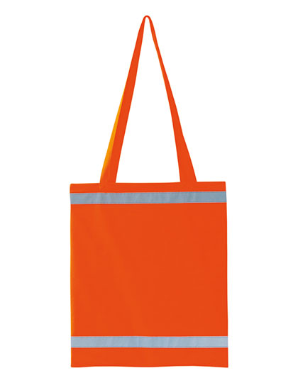 Warnsac® Reflective Shopping Bag With Long Handles in Signal Orange, Größe approx. 38 x 42 cm