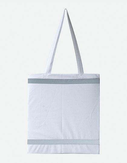 Warnsac® Reflective Shopping Bag With Long Handles in White, Größe approx. 38 x 42 cm