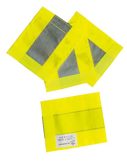 Hi-Vis Elements With Velcro Rollflektor® (Set Of 4) in Signal Yellow, Größe 10,5 x 12,5 cm