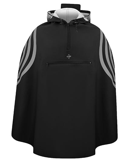 Super Premium Rain Poncho Rotterdam in Black, Größe L