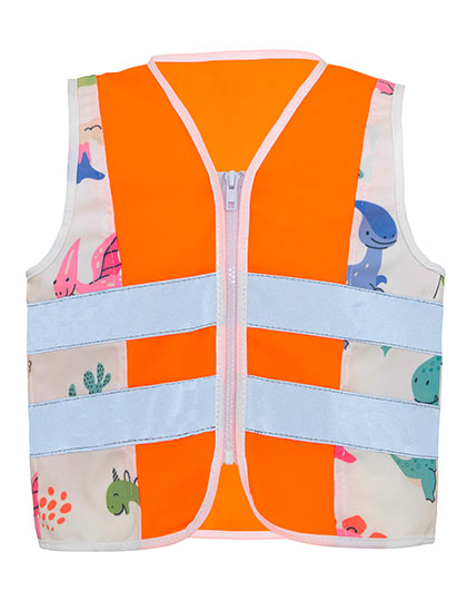 Children´s Safety Vest Action Dinosaurs CO² Neutral in Brachiosaurus, Größe S (8-10 years)