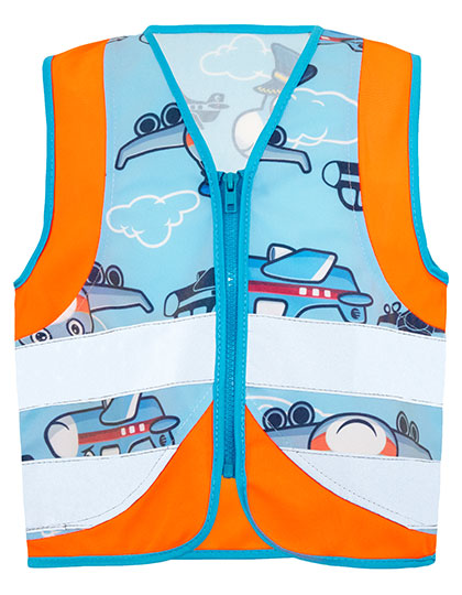 Children´s Safety Vest Action Vehicle Fun CO² Neutral in Plane, Größe S (8-10 years)