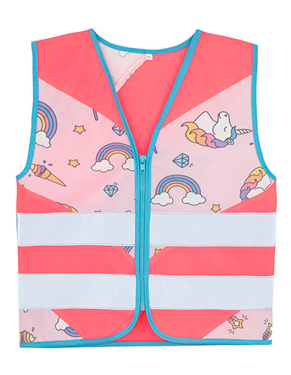 Children´s Safety Vest Action Fantasy CO² Neutral in Unicorn, Größe S (8-10 years)