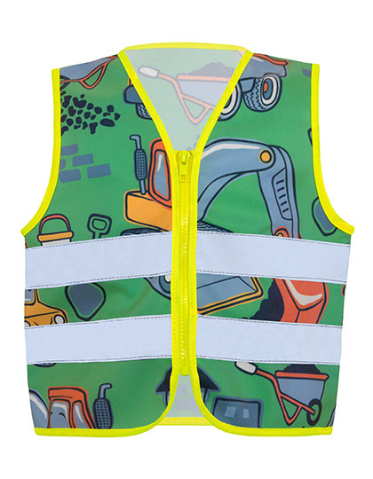 Children´s Safety Vest Action Working Heroes CO² Neutral in Construction site, Größe S (8-10 years)