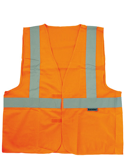 Hi-Vis Safety Vest With 3 Reflective Stripes Bremen in Signal Orange, Größe XXL