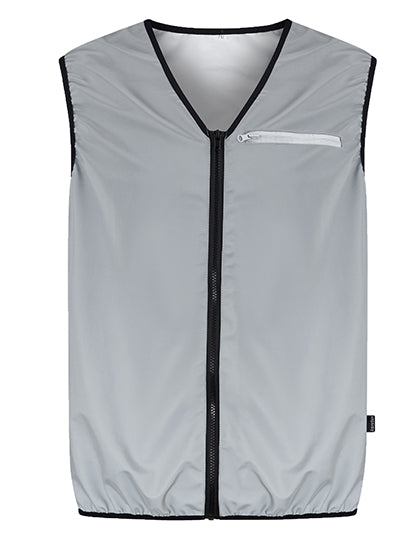 Elastic Full-Reflective Vest Amsterdam in Silver, Größe XL