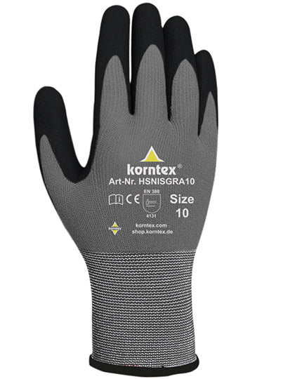Elastic Nitrile Foam Gloves Izmir in Black, Größe 6