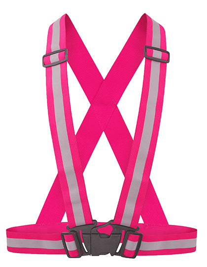 Elastic Hi-Vis Body Belt Prague in Pink, Größe One Size