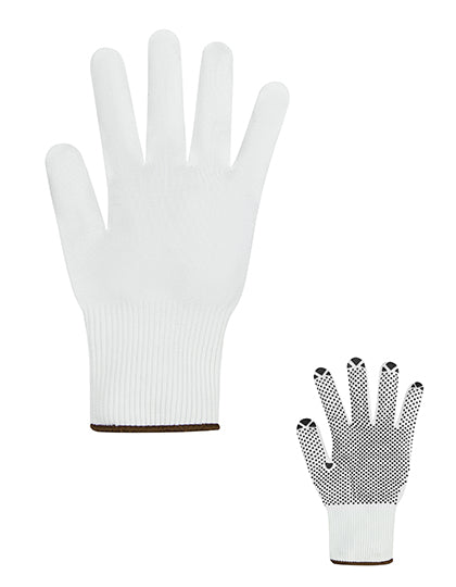 Finely Knitted Working Gloves Konya in White, Größe 11