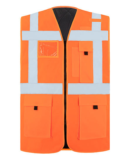 Padded Comfort Executive Safety Vest Wismar CO² Neutral in Signal Orange, Größe 7XL
