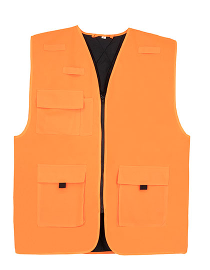 Padded Multifunctional Work Vest Kiel CO² Neutral in Signal Orange, Größe 7XL