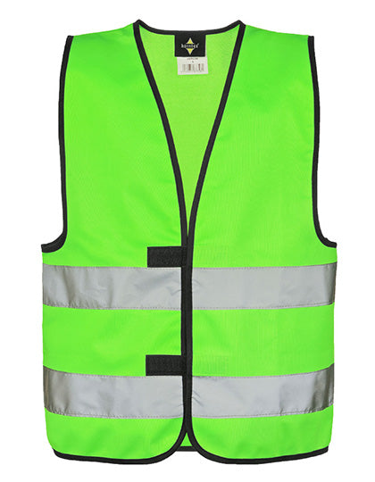 Kids´ Hi-Vis Safety Vest Aarhus in Neon Green, Größe S (7-12 years)