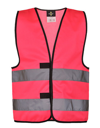Kids´ Hi-Vis Safety Vest Aarhus in Neon Pink, Größe S (7-12 years)