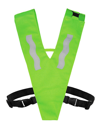 Kids´ Hi-Vis Safety Collar Haiti With Safety Clasp in Neon Green, Größe S (36 x 23 cm)