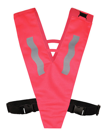 Kids´ Hi-Vis Safety Collar Haiti With Safety Clasp in Neon Pink, Größe S (36 x 23 cm)