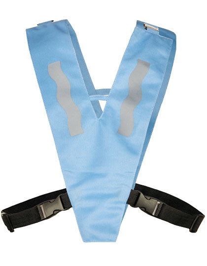 Kids´ Hi-Vis Safety Collar Haiti With Safety Clasp in Sky Blue, Größe S (36 x 23 cm)