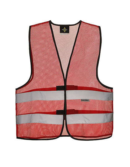 Hi-Vis Mesh Safety Vest Thessaloniki in Red, Größe 5XL