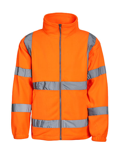 Hi-Vis Safety Fleece-Jacket Bergen in Signal Orange, Größe 5XL