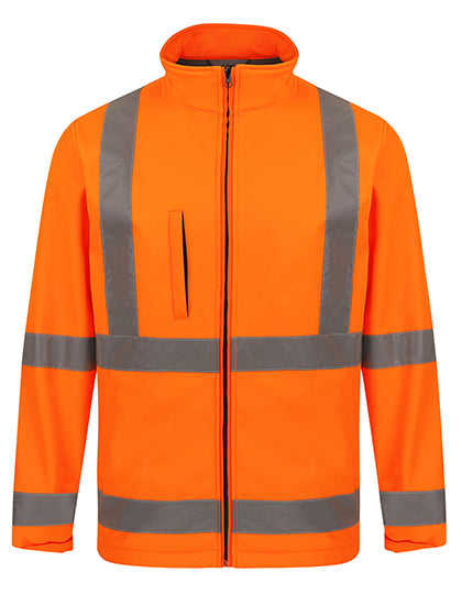 Hi-Vis Safety Softshell Jacket Turku in Signal Orange, Größe 3XL