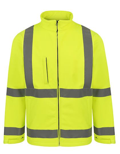 Hi-Vis Safety Softshell Jacket Turku in Signal Yellow, Größe 3XL