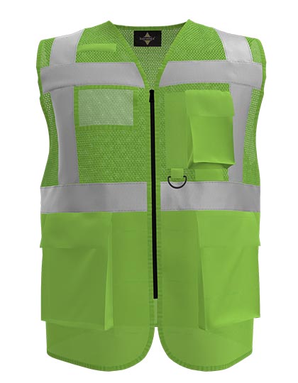 Multifunctional Hi-Vis Mesh-Vest Athens in Lime Green, Größe 5XL