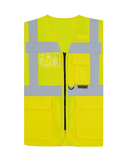 Multifunctional Hi-Vis Mesh-Vest Athens in Signal Yellow, Größe 7XL