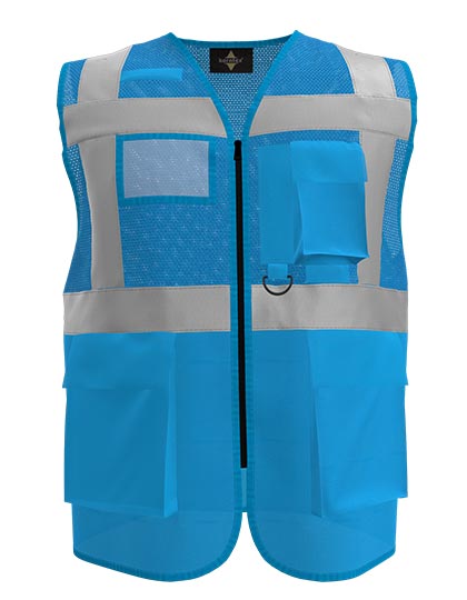 Multifunctional Hi-Vis Mesh-Vest Athens in Sky Blue, Größe 5XL