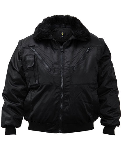 Robust 4-in-1 Workwear Pilot Jacket Oslo in Black, Größe 4XL