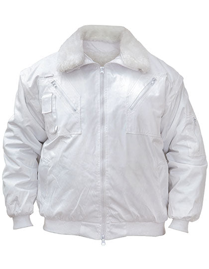 Robust 4-in-1 Workwear Pilot Jacket Oslo in White, Größe XS