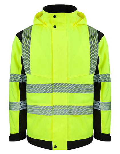 Premium Printable Hi-Vis Softshell Safety Jacket Copenhagen in Signal Yellow, Größe 5XL