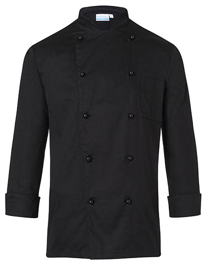 Kochjacke Basic in Black (ca. Pantone 419C), Größe 5XL