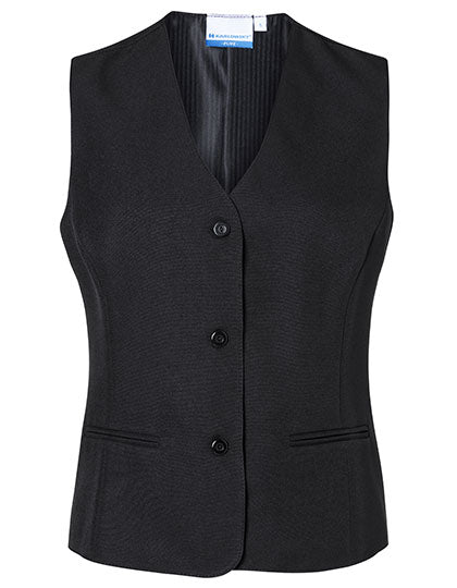 Damenweste Basic in Black (ca. Pantone 419C), Größe XXL