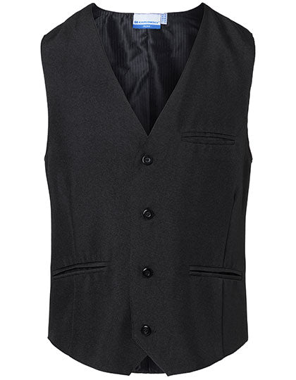 Herrenweste Basic in Black (ca. Pantone 419C), Größe 3XL