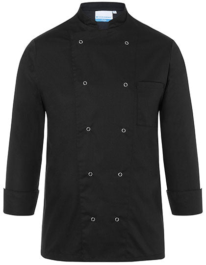 Basic Kochjacke in Black (ca. Pantone 419C), Größe 5XL