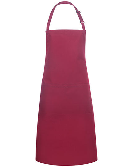 Latzschürze Basic mit Tasche und Schnalle in Bordeaux (ca. Pantone 209C), Größe 75 x 90 cm