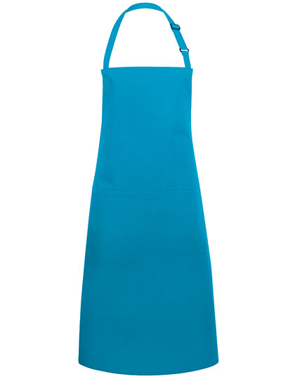 Latzschürze Basic mit Tasche und Schnalle in Turquoise (ca. Pantone 639C), Größe 75 x 90 cm