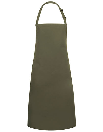 Latzschürze Basic mit Schnalle in Moss Green (ca. Pantone 7764C), Größe 75 x 90 cm