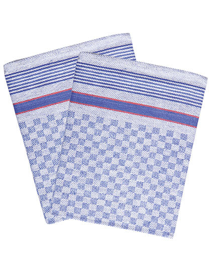 Grubentuch (10-er Pack) in Blue (checked), Größe 45 x 90 cm