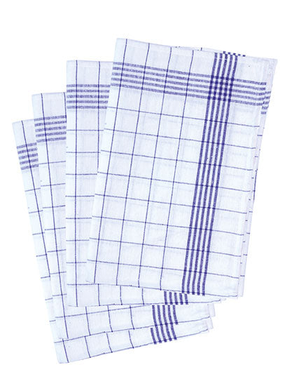 Geschirrtuch kariert (10-er Pack) in Blue (ca. Pantone 7686C), Größe 50 x 70 cm