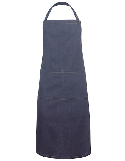 Latzschürze Jeans-Style mit Tasche in Vintage Black (ca. Pantone Cool Grey11C), Größe 71 x 95 cm
