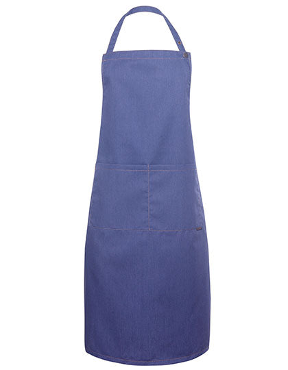 Latzschürze Jeans-Style mit Tasche in Vintage Blue (ca. Pantone 2108C), Größe 71 x 95 cm